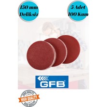 mobilyap Gfb 5 Adet 100 Kum Cırt Zımpara Kağıdı El Zımparaları Seti 150 mm Deliksiz Avuç Içi Spiral