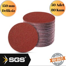 mobilyap Sgs 50 Adet 80 Kum Cırt Zımpara Kağıdı El Zımparaları Seti 150 mm Deliksiz Avuç Içi Spiral