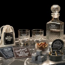 Hediyemen Uzun Süre Saklanacak Viski Bardağı ve Şişesi Seti