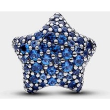 Poseidons Jewellery Iddialı Pave Lacivert Yıldız Charm