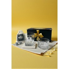 Hediyemen Isme Özel Kalın Kutusunda Zamansız Tasarıma Sahip Premium Viski Bardağı Seti