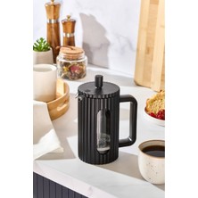 PremiumPort Siyah 800 ml French Press, Şık ve Kullanışlı Kahve Demleme Aracı