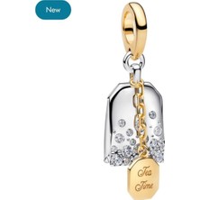 Poseidons Jewellery S925 Zirkon Taşlı Bridgerton Çay Poşeti Charm