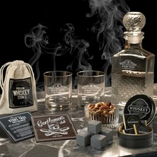 Hediyemen Sessiz Gücü Sevenler Için Premium Viski Bardağı ve Şişesi Seti