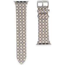 Kafkas Store I-Tdr Apple Watch 38MM Karo Motif Kordon - Lila