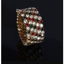 TrendyChic 5 Sıra Zirkon Taşlı Gold Bileklik Bilezik