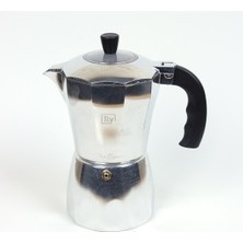 PremiumPort Moka Pot Gümüş 6 Cup 300 Ml, Şık ve Kullanışlı Kahve Demleme Aracı