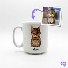 Kişiye Özel Evcil Hayvan Çizimli Seramik Kupa – Fotoğraftan Özel Tasarım