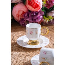 UltraMint Şık 6'lı Kahve Fincanı Takımı, 90 Ml, Modern Tasarım, Kaliteli Seramik