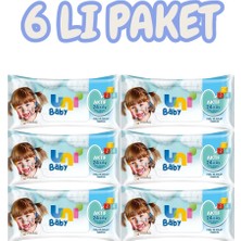 Uni Baby Aktif Islak Mendil 24+ Ay 52 Yaprak 6’lı Paket (Toplam 312 Yaprak)