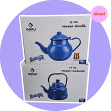 PremiumPort Nostaljik Emaye Çaydanlık Seti, Odun Ateşi ile Ideal Kullanım