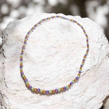 Lal Dizayn Boncuk Kolye - El Yapımı - Bohem Kadın Aksesuar