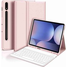 Fuchsia Galaxy Tab S10 Plus ile Uyumlu 12.4" Standlı Klavyeli Tablet Kılıfı