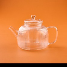 PremiumPort Şeffaf Cam Demlik, 900 Ml, Süzgeçli, Modern ve Şık Tasarım