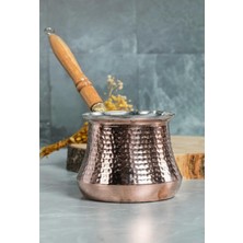 PremiumPort Büyük Boy Bakır Cezve ve Sütlük, Şık ve Dayanıklı Set