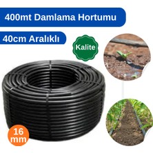 Topraksız Market 16MM Delikli Damla Sulama Borusu 400M 40CM Aralıklı