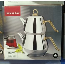 PremiumPort Paslanmaz Çaydanlık, Sağlam ve Şık Tasarım, Kolay Kullanım