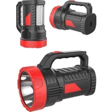 Kafkas Store I-Tdr Silver Projektör 15W LED Şarjlı El Feneri ve X2 Tüp 26SMD LED Çift Yönlü