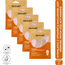 Dermokil Aydınlatıcı C Vitamini & Hayluronik Asit Hidrojel Patch Göz Altı Maskesi x 5 Adet