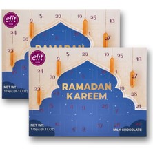Elit Çikolata Ramazan Takvim Kutu Sütlü Çikolata 175G 2\'li Set Glutensiz