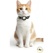 MixmioLife Airtag Yuvalı Kedi ve Köpek Tasması Kilitli Güvenlik Aparatı Airtag Kılıfı ve Zil Boyun Tasması Gps