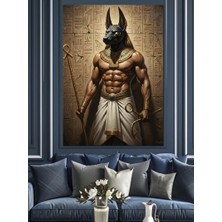 Karizma Tablo Antik Mısır Savaşçı Tanrı Dekoratif Kanvas - Mdf Ahşap Tablo