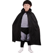 Kafkas Store I-Tdr Siyah Renk Yakalı Çocuk Pelerin 90 cm