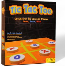 Neo Oyna Sorgula Keşfet Ahşap Tic Tac Toe (Xox Oyunu) - Eğitici Zeka ve Strateji Oyunu - Okul Öncesi 3-8 Yaş