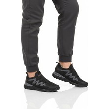 Walkway Siyah Fileli Hafif Esnek Bağcıklı Erkek Spor Ayakkabı BST-650 M