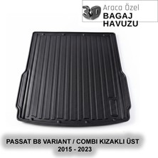 Elorcar Volkswagen Passat B8 Varıant / Combı Kızaklı Üst 2015 - Sonrası 3D Bagaj Havuzu