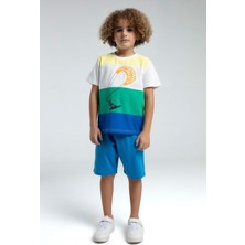 Roly Poly Renkli Erkek Çocuk Kısa Kol Bermuda Şortlu Pijama Takım