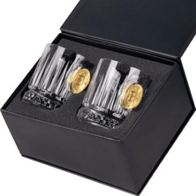 UltraMint Lüks Kristal Viski Bardağı Seti, 355CC, 2'li, Şık ve Özel Tasarım