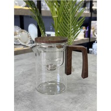 PremiumPort Şık Özel Tasarım Cam Bitki Çayı ve Kahve Demliği