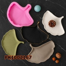 Poyrish PK1002167 - Silikon Kalıp Mum Kalıbı Yaprak Form Sunumluk