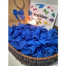 Pratikbox Keten Büyük Boy Fiyonk / 2,5 Cm'lik / Hediyelik / Süsleme /lacivert Renk / 50 Adet