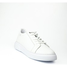 Nobel 4007 Beyaz Deri Günlük Erkek Sneaker Ayakkabı