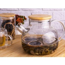 PremiumPort 1200 ml Cam Demlik, Doğal Çay Demleme Şıklığı ve Dayanıklılık