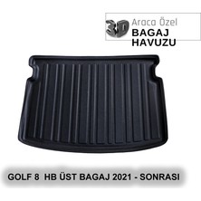 Elorcar Volkswagen Golf 8  Hb Üst Bagaj 2021 - Sonrası 3D Bagaj Havuzu