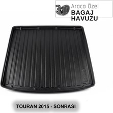 Elorcar Volkswagen Touran 2015 - Sonrası 3D Bagaj Havuzu
