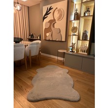 Doğuş Peluş Halı Ultra Soft Bej Yumuşak Dokulu Peluş Halı Tek Kafa Post