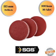 mobilyap Sgs 10 Adet 100 Kum Deliksiz 115 mm Cırt Zımpara Kağıdı El Zımparaları Avuç Içi Spiral Taşlama