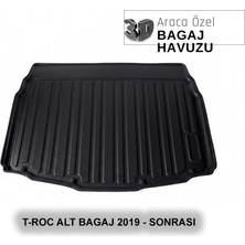 Elorcar Volkswagen T-Roc Alt Bagaj 2019 - Sonrası 3D Bagaj Havuzu