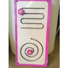 Dekofis Ahşap Eğitici Labirent Duvar Oyuncağı – Çift Parkur, Ince Motor Geliştirici