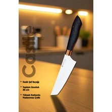 Castle Kesik Şef Mutfak Şef Bıçak Et Ekmek Sebze Salata Şef Bıçağı Lzg-12