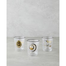 UltraMint Renkli 3'lü Cam Bardak Seti, 315 Ml, Efsanevi ve Şık Tasarım