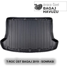Elorcar Volkswagen T-Roc Üst Bagaj 2019 - Sonrası 3D Bagaj Havuzu