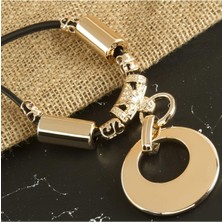 Nacario Yuvarlak Deri Kolye