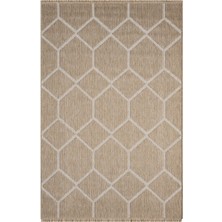 Türkeri Halı India Serisi Altıgen Desenli Yıkanabilir Doğal Dokuma Halı