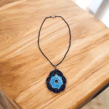 Lal Dizayn Örgü Kolye - El Yapımı - Bohem Kadın Aksesuar