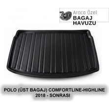 Elorcar Volkswagen Polo (Üst Bagaj) Comfortlıne-Hıghlıne 2018 - Sonrası 3D Bagaj Havuzu